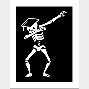 Skeleton Graduate Dab Posters and Art